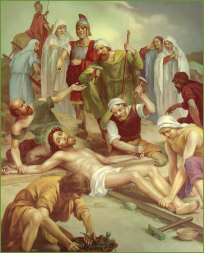 ELEVENTH STATION: JESUS IS NAILED TO THE&nbsp;CROSS