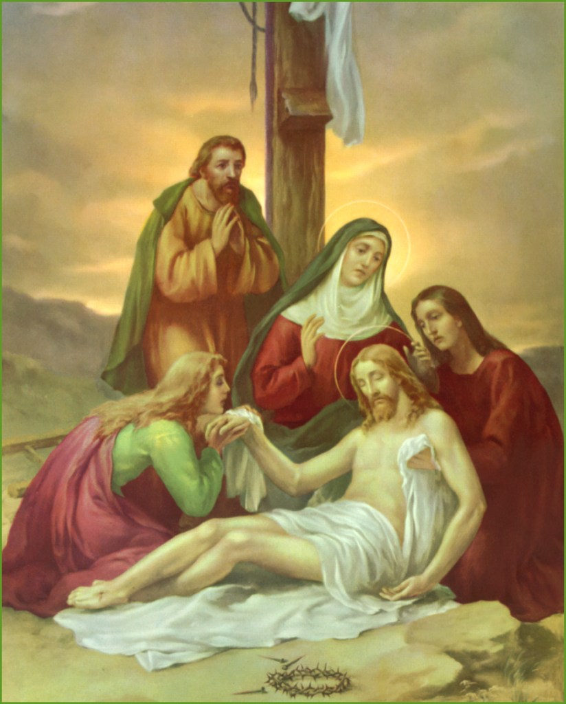 THIRTEENTH STATION: JESUS IS TAKEN DOWN FROM THE CROSS AND PLACED IN THE ARMS OF HIS&nbsp;MOTHER