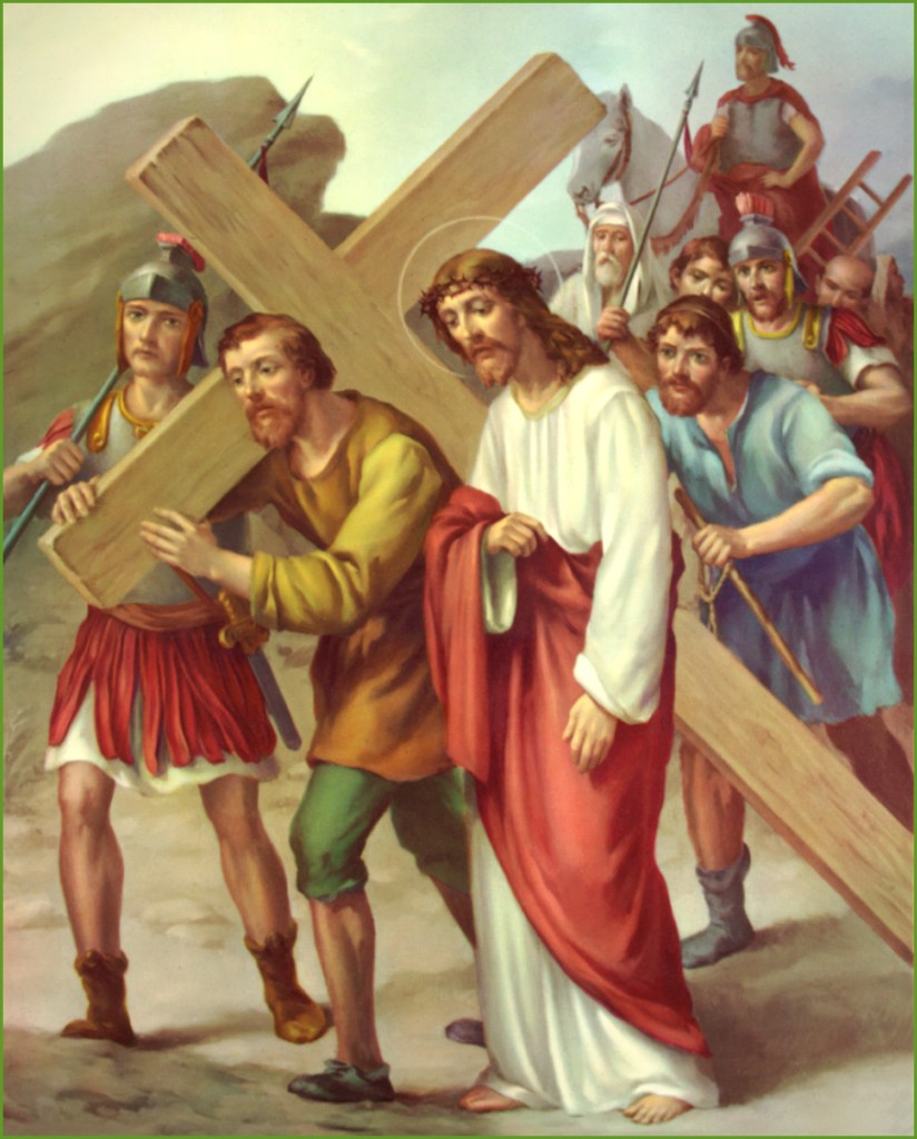 FIFTH STATION: SIMON OF CYRENE HELPS JESUS TO CARRY HIS&nbsp;CROSS